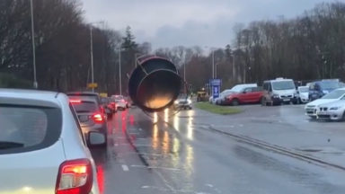 Runaway trampoline causes traffic chaos in Inverness