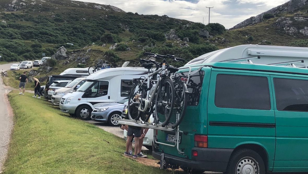There's no shortage of campervans to be found along the North Coast 500.
