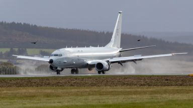 First Poseidon submarine hunter lands at RAF Lossiemouth