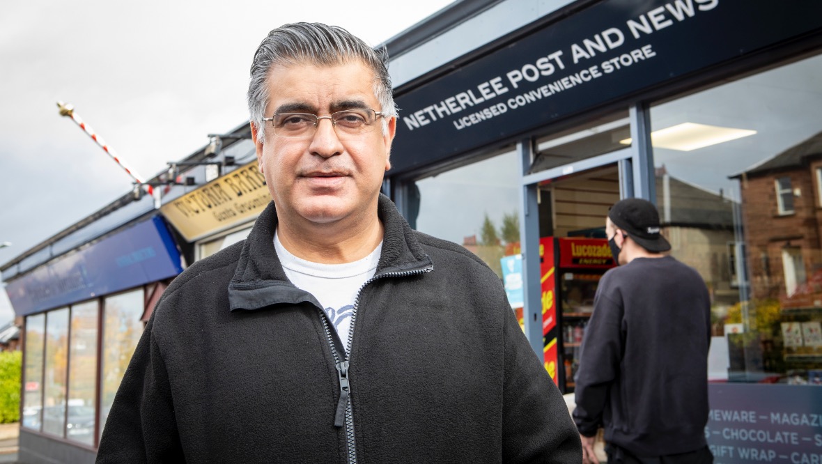 Hero shopkeeper: Tariq Chishti from Netherlee Post and News.