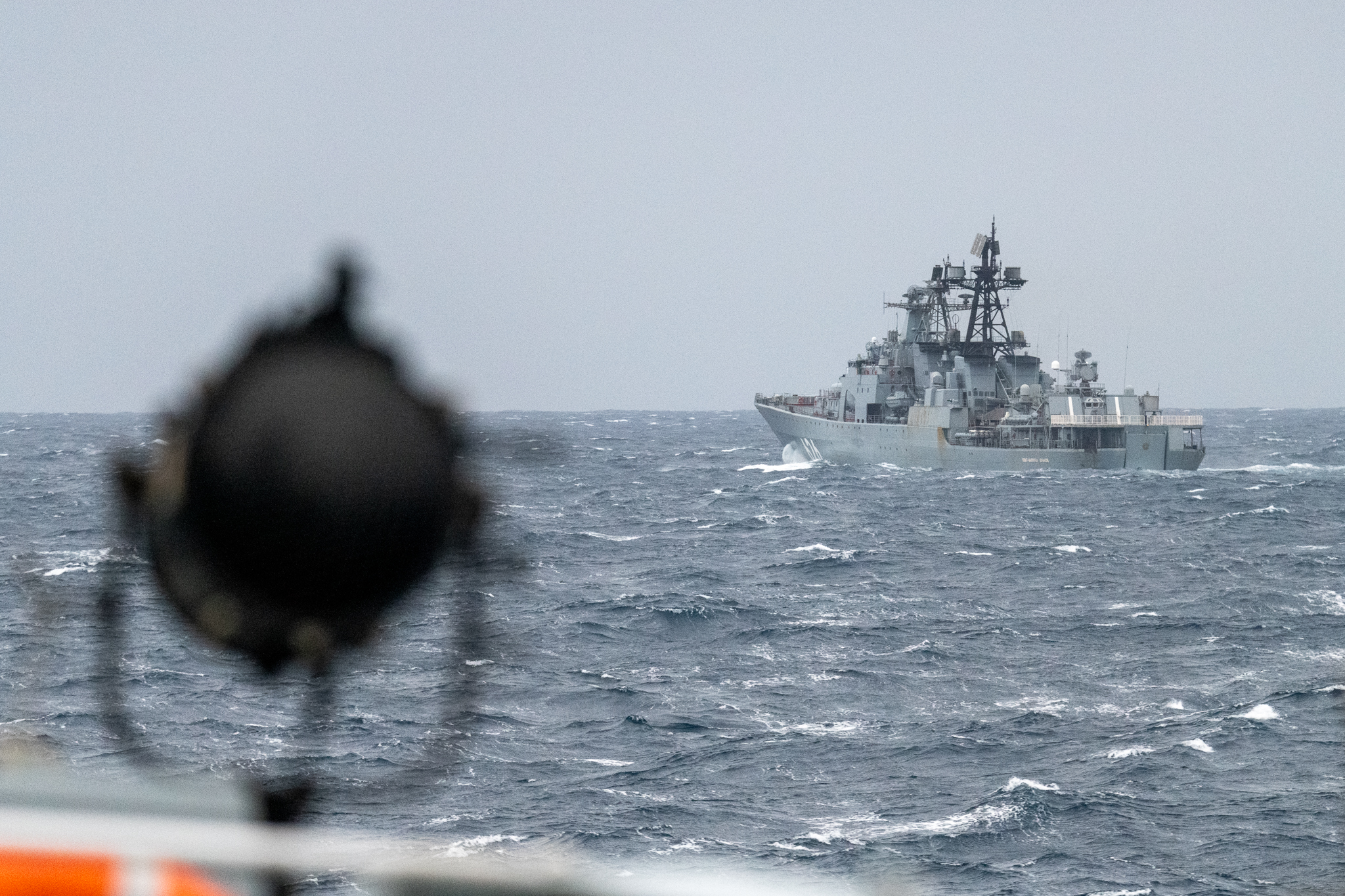 Vice-Admiral Kulakov as seen from HMS Northumberland.