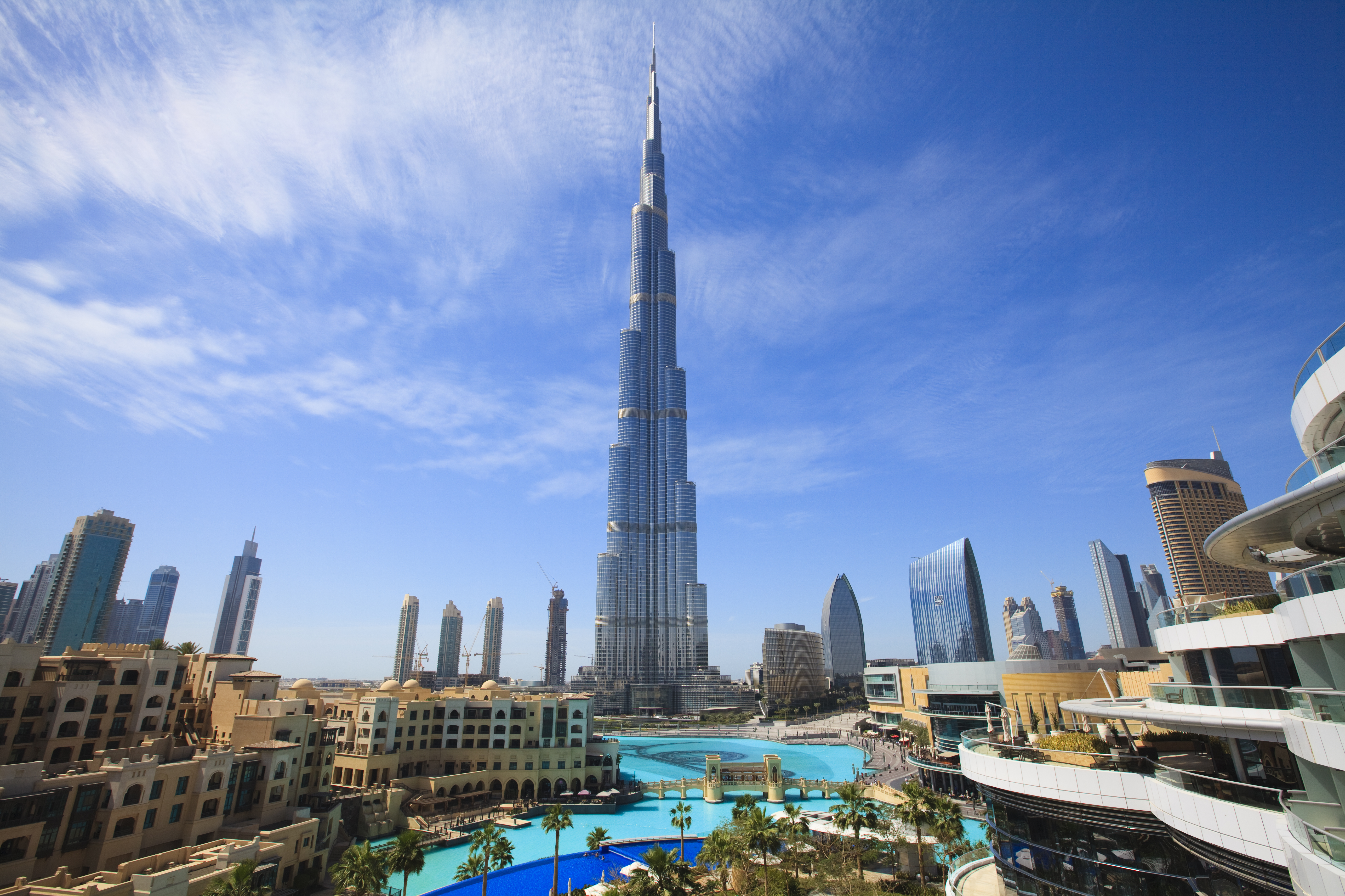 The Burj Khalifa in Dubai.