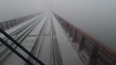 Near zero-visibility for train drivers crossing Forth Bridge