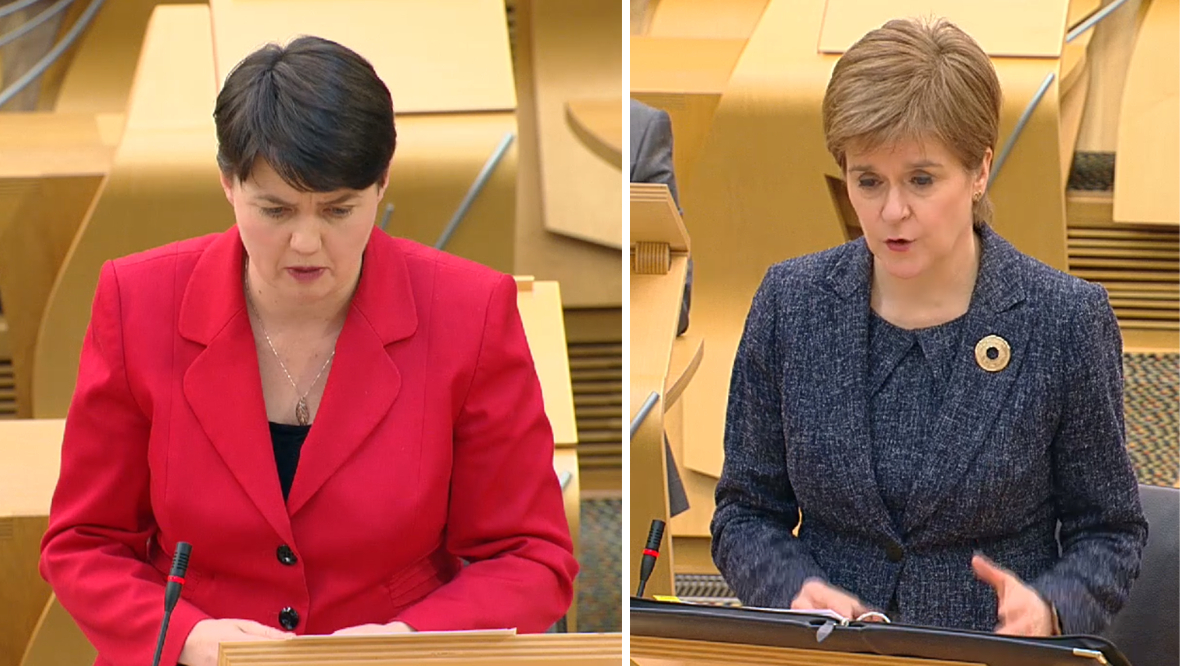 Ruth Davidson clashed with Nicola Sturgeon at FMQs during her time as Scottish Conservative leader.
