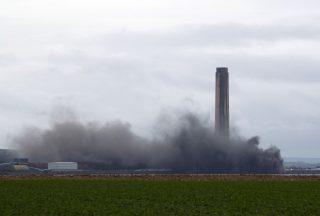 Power station demolition work sees boiler house razed