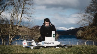 UK’s first Covid test drone deliveries launched in Scotland