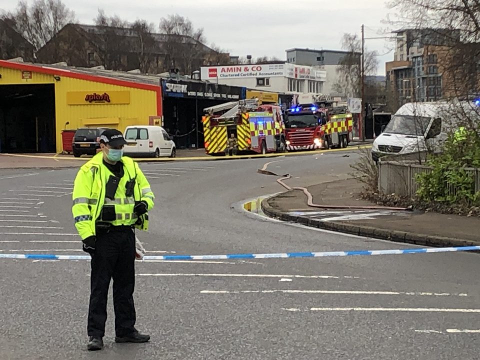 Firefighters work overnight to tackle blaze at car wash