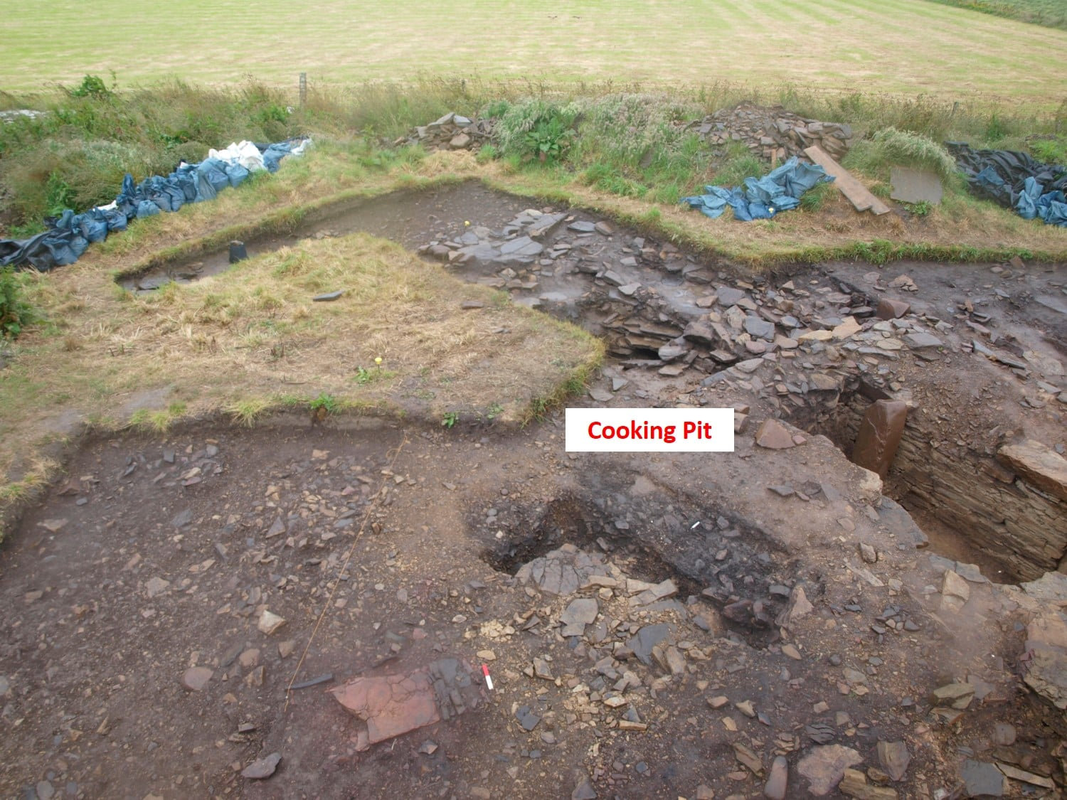 Iron Age cooking pit. 