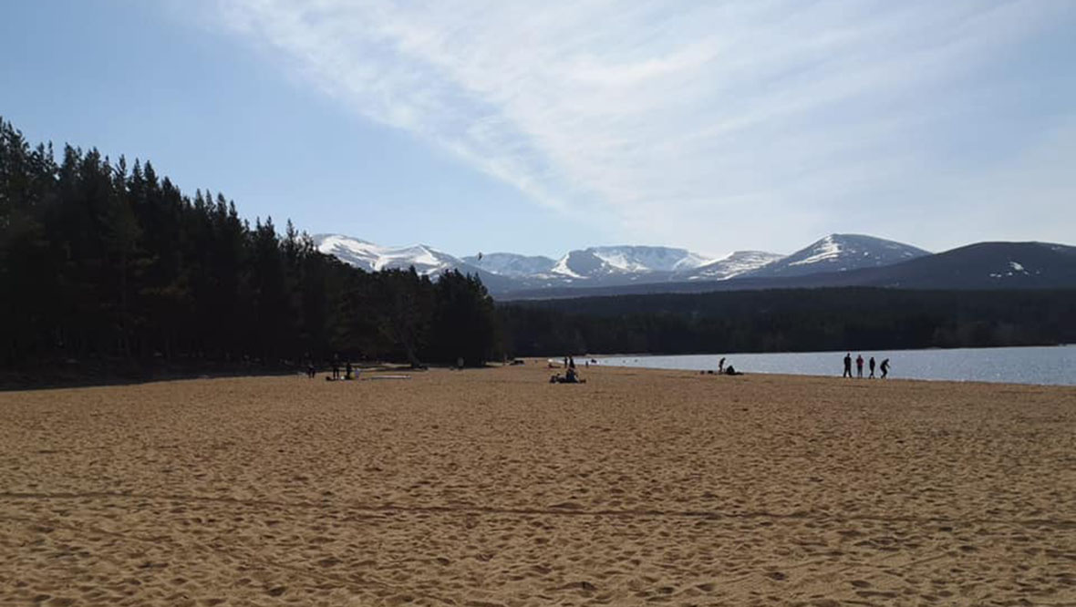 Loch Morlich near Aviemore in the Highlands