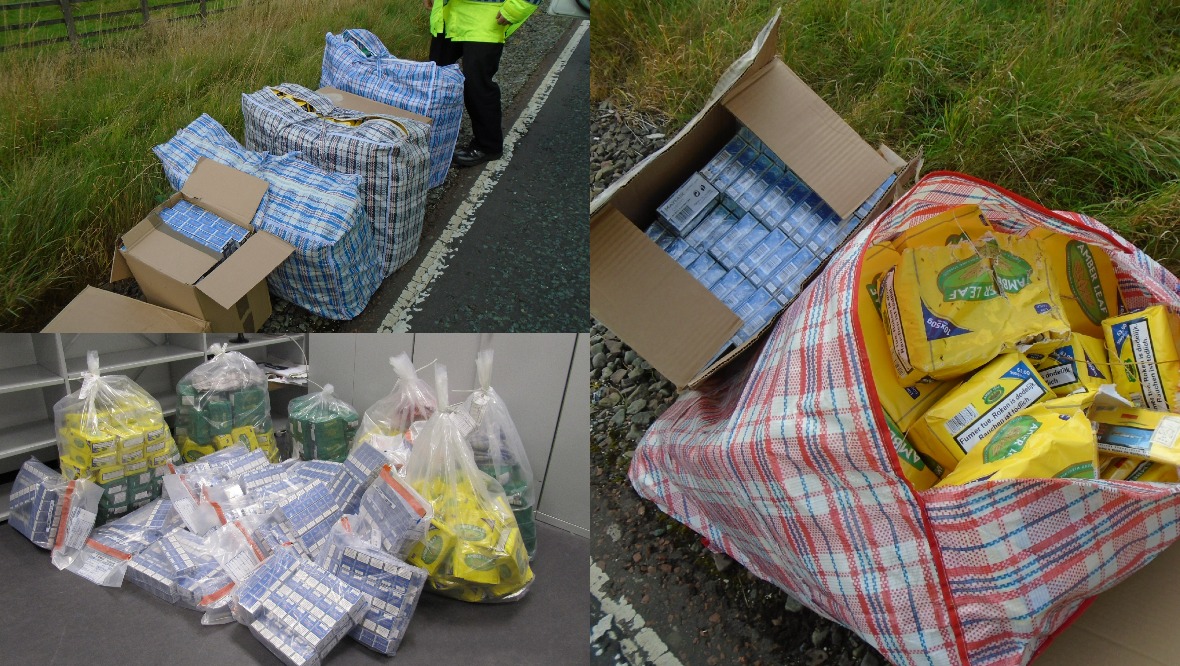 Driver hid illicit cigarettes down M74 embankment after crash