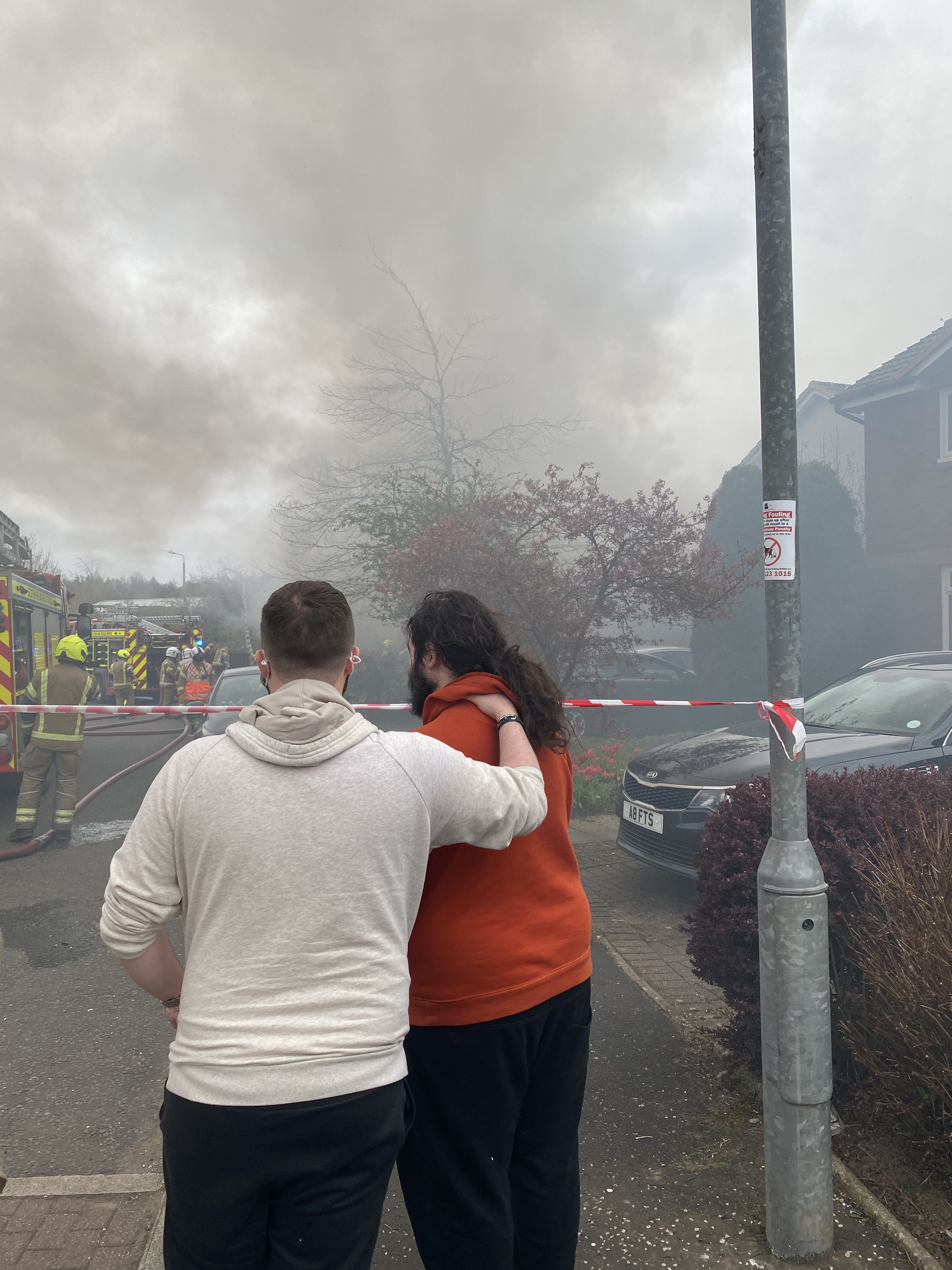 Shane and Murray Davies outside their family home in Ashgill, South Lanarkshire (Submitted)