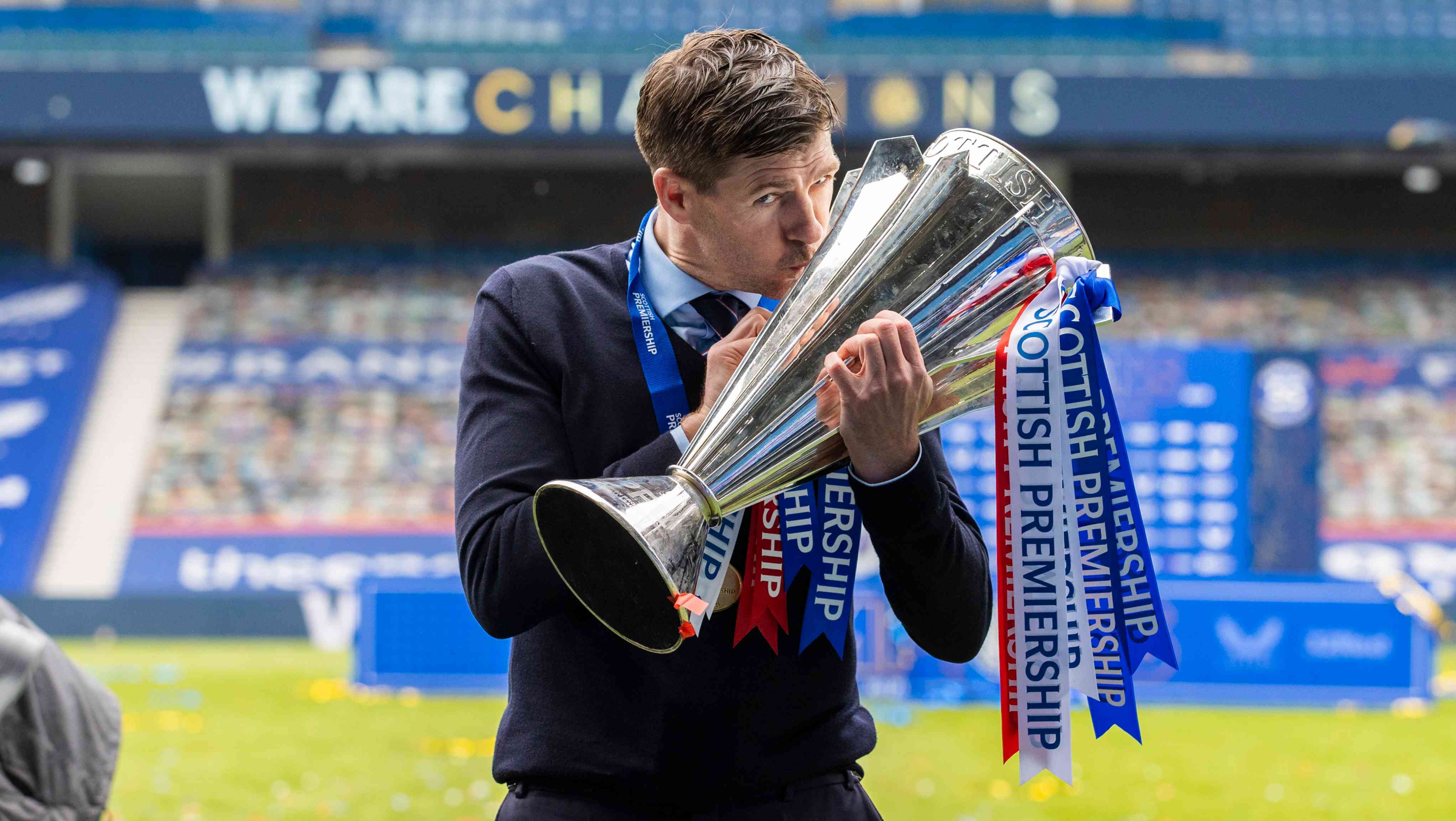 Steven Gerrard took Rangers to the top of the Premiership. (Photo by Craig Williamson / SNS Group)