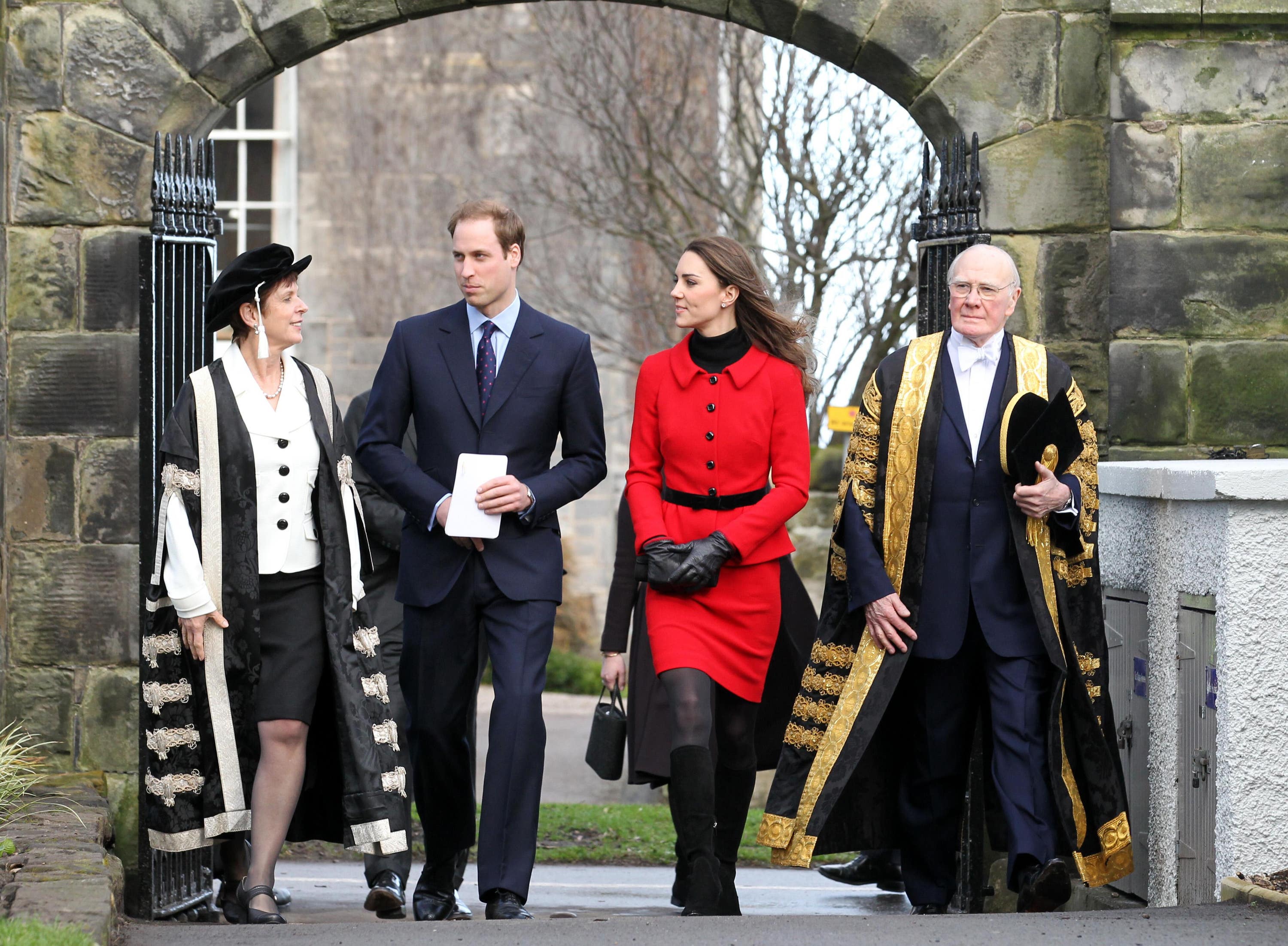 William and Kate did a walkabout on the streets they frequented as students on their return visit (Owen Humphreys/PA)