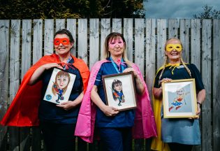 Artistic nurse gives care home workers superhero makeover