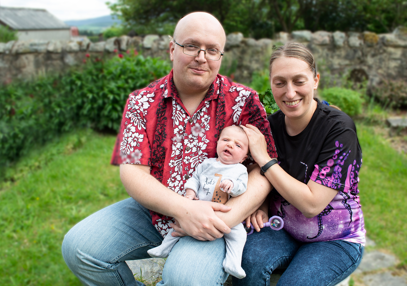 Baby Isabella with parents Margaret and Richard