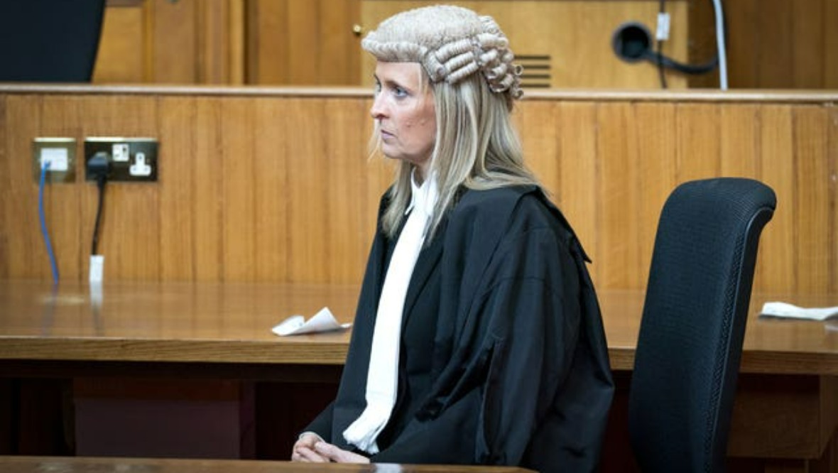 Scotland: Solicitor General Ruth Charteris QC during a swearing in ceremony at the Court of Session in Edinburgh.
