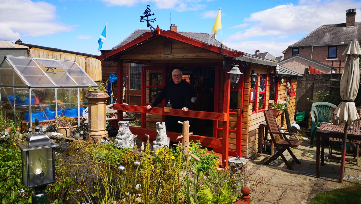 Inverness: Father Len Black streams online masses from his chapel.