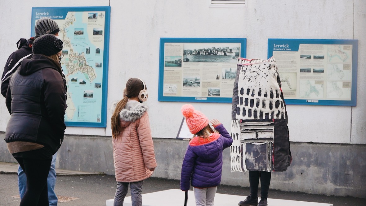 Performance: Ross-Smith at Harrison Square in Lerwick.