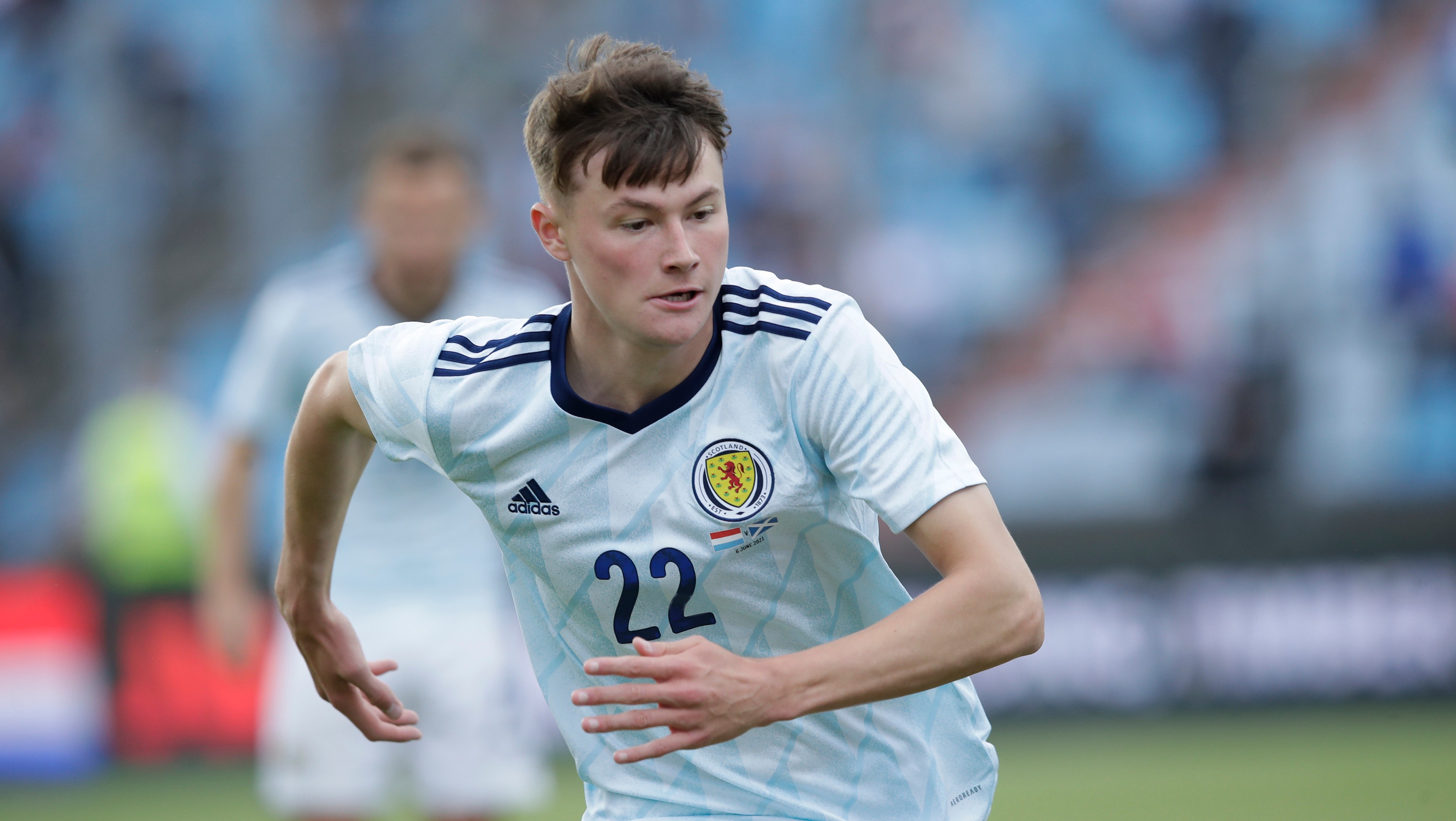 Nathan Patterson in action on his Scotland debut.