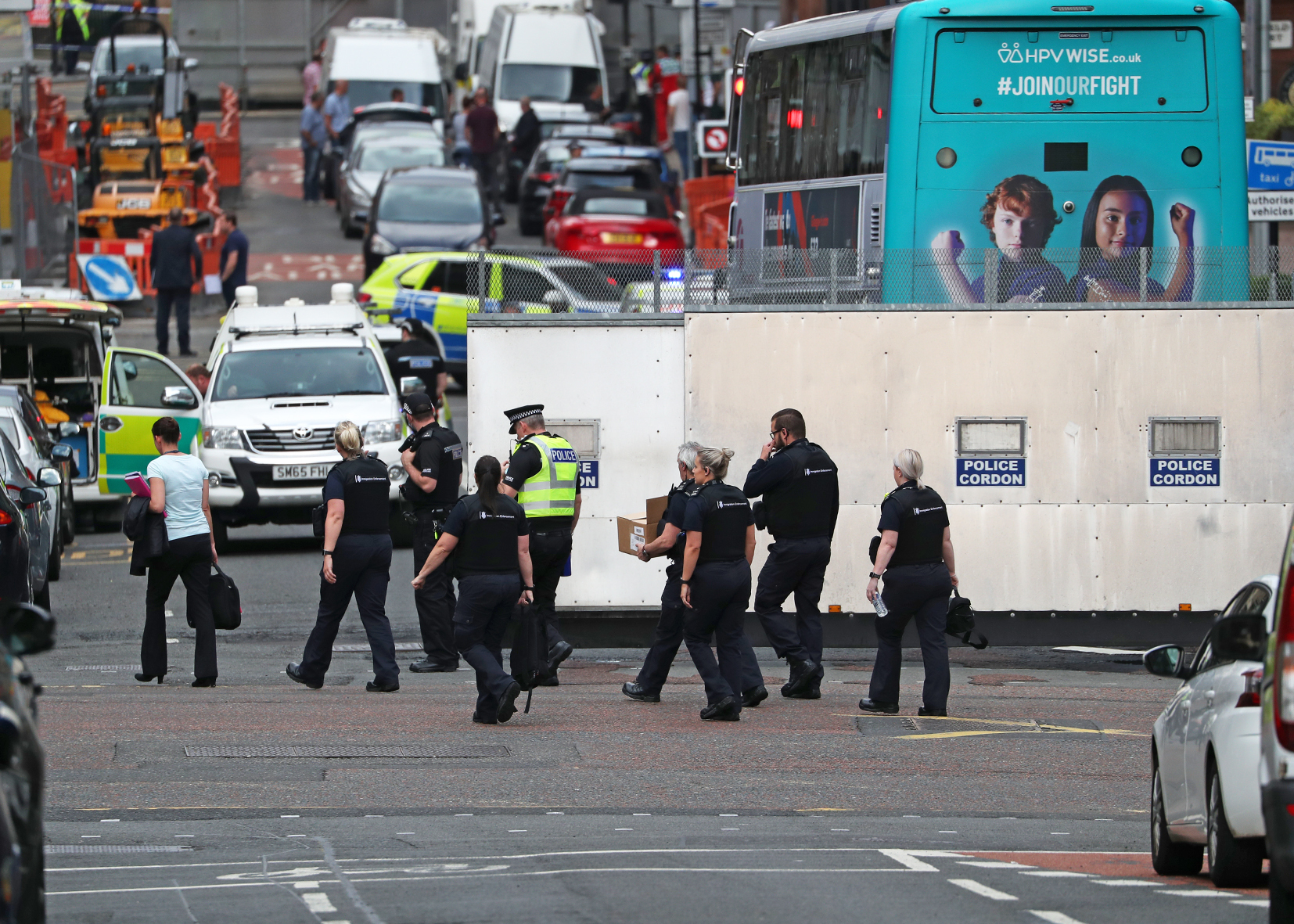 The aftermath of the Park Inn incident in June 2020.