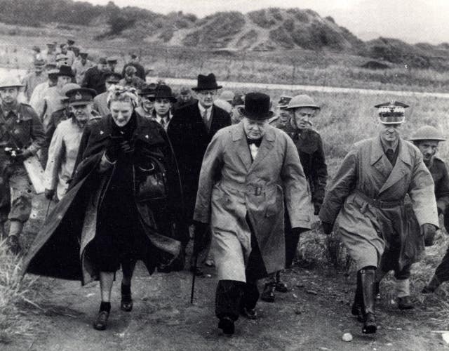 Then prime minister Winston Churchill inspects Polish forces at West Sands, St Andrews (OnFife/PA)