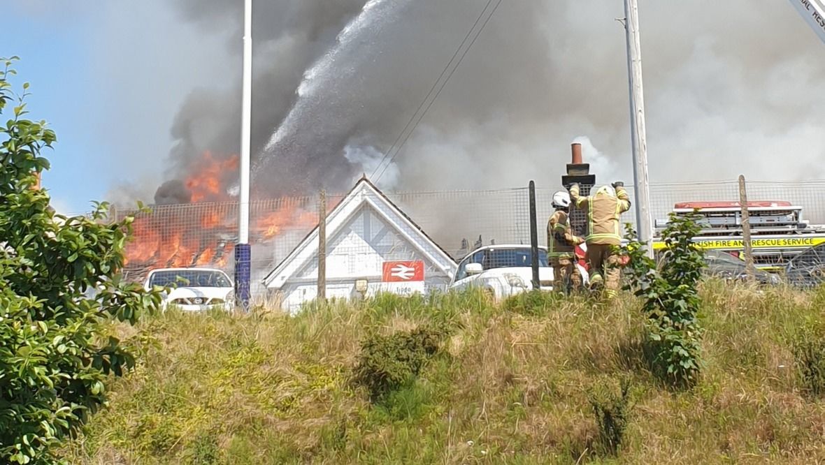 Troon railway station fire on Saturday, July 17.