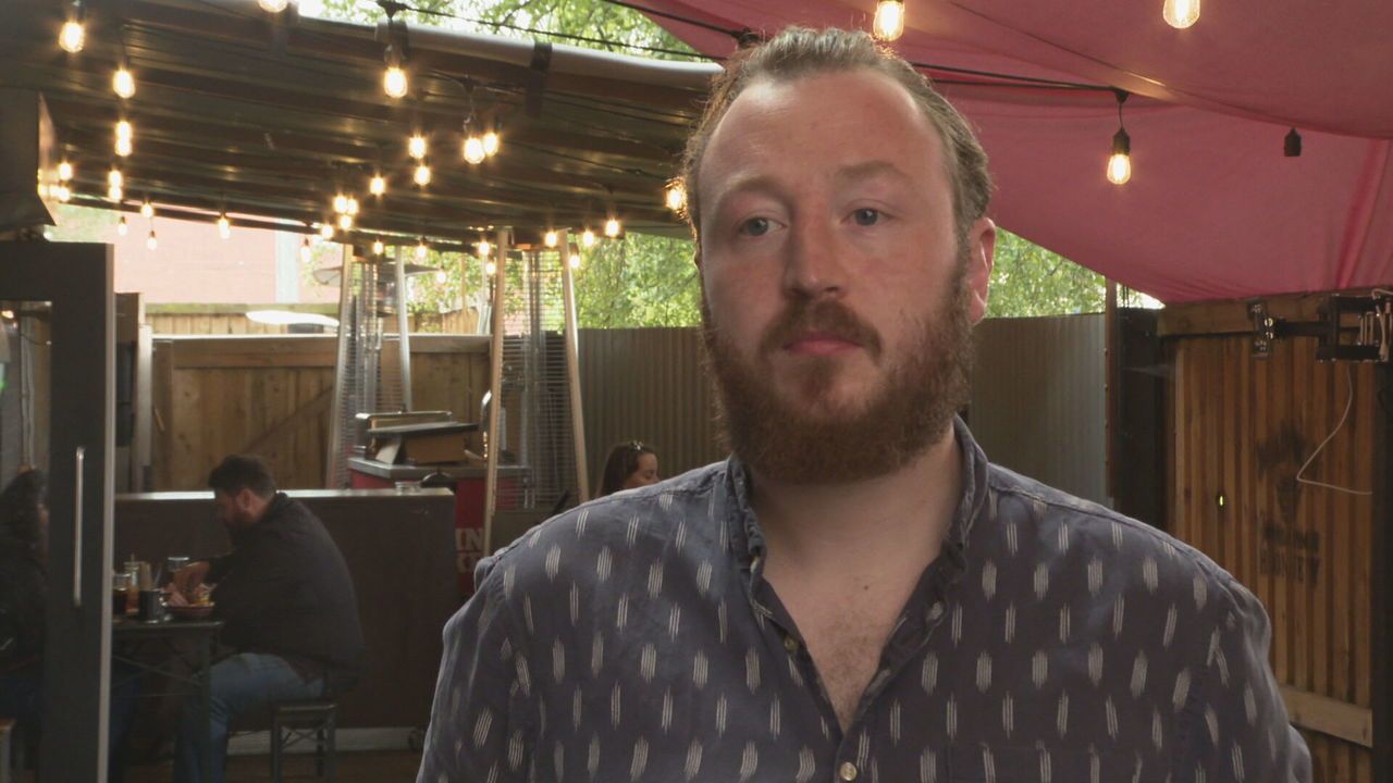 Alexander Riches is the operations manager at St Luke's and the Winged Ox in Calton. (STV News)