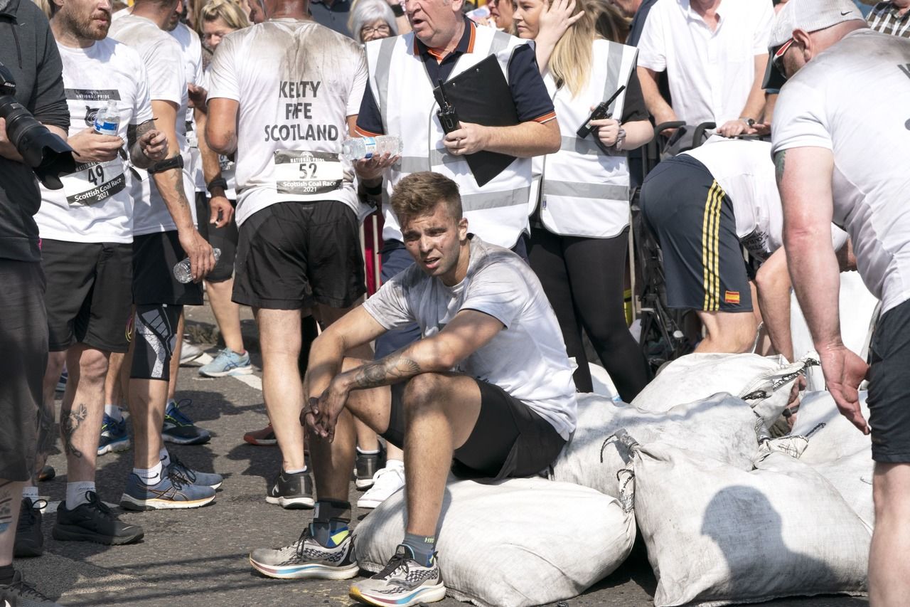  Men, women and children competed in a series of races.