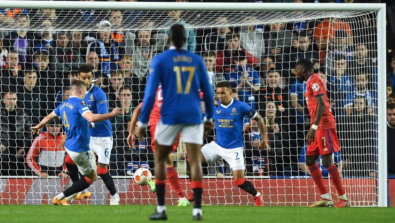 Lyon strike twice to beat Rangers in Europa League opener