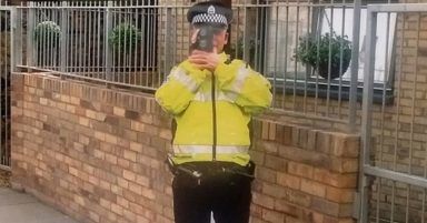 Police appeal for cardboard cut out cop stolen outside school