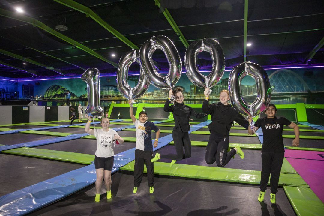 School pupils jump for joy over free trampoline sessions