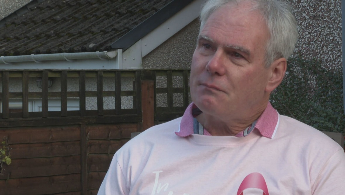 Fundraiser: Andy Mackenzie has raised more than £2600 for Breast Cancer Now.