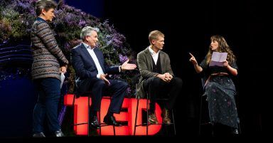 Climate activists storm Edinburgh stage during Shell CEO’s appearance