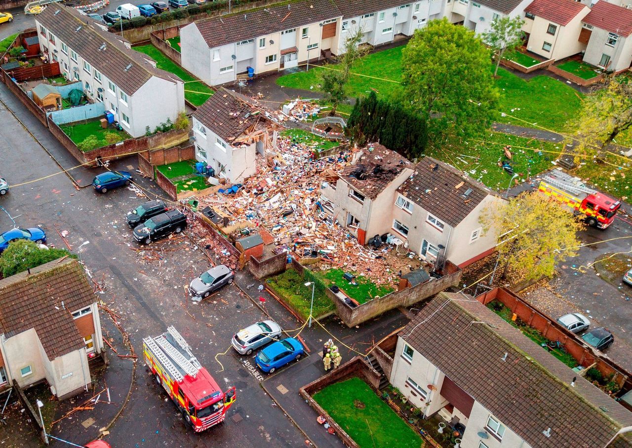 Several properties have been destroyed after an explosion in Ayr.