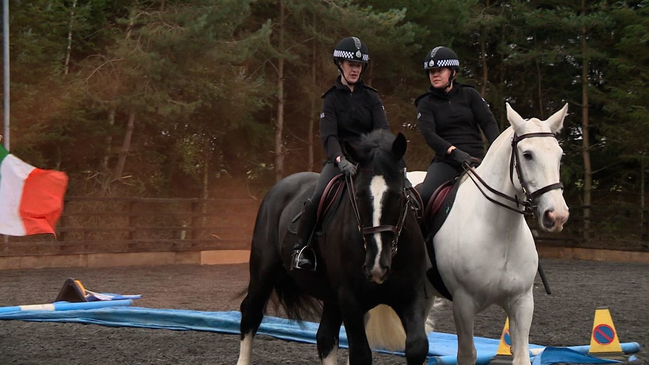 Police mounted units have been training for COP26.