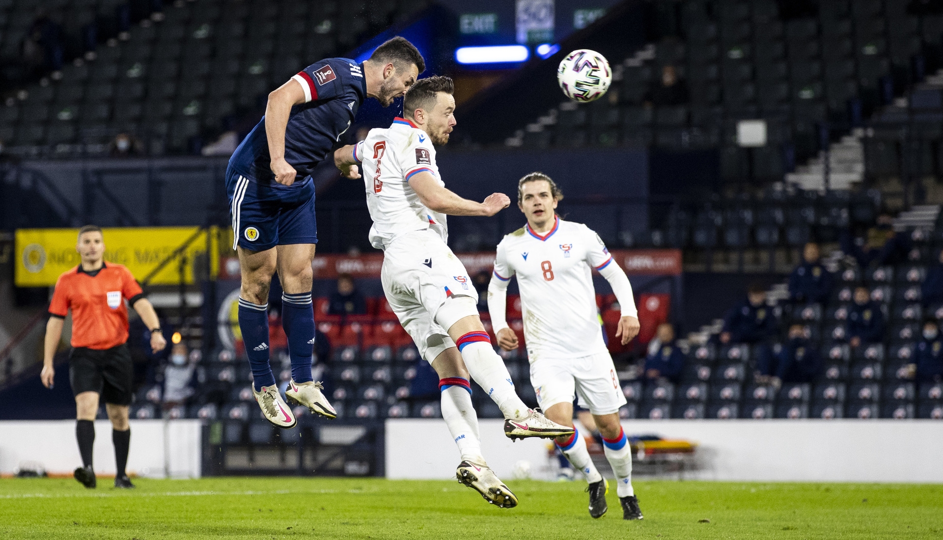 It didn't take long for midfielder McGinn to notch his third goal of the campaign, this time with a header.