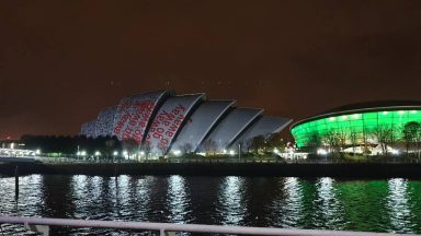 Light operators and activists face-off over COP26 building projection
