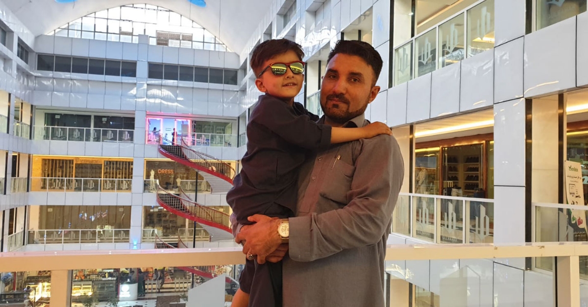 Jan Mohammad Ahmadzai and one of his sons.