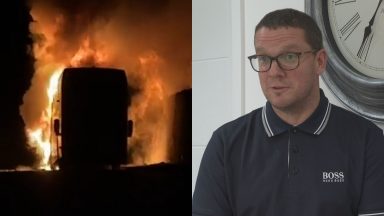 Dad and son had to break window to escape St Johnstone fan bus blaze