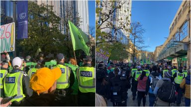 COP26: Hundreds of Extinction Rebellion activists march through Glasgow