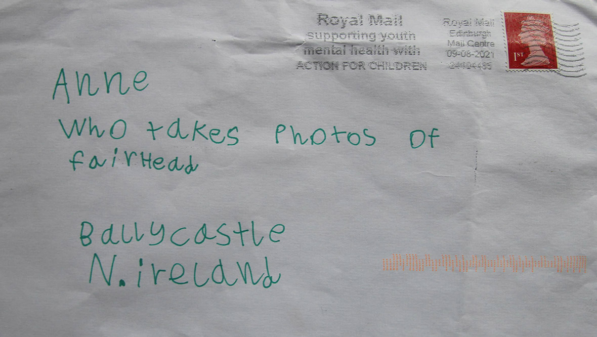 The address that Cora wrote on her envelope.