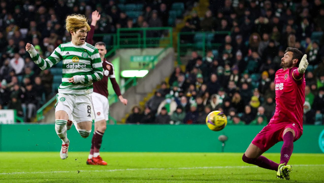 Controversial Furuhashi goal earns Celtic narrow victory over Hearts