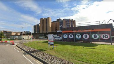 Stock image of Raigmore Hospital in Inverness.