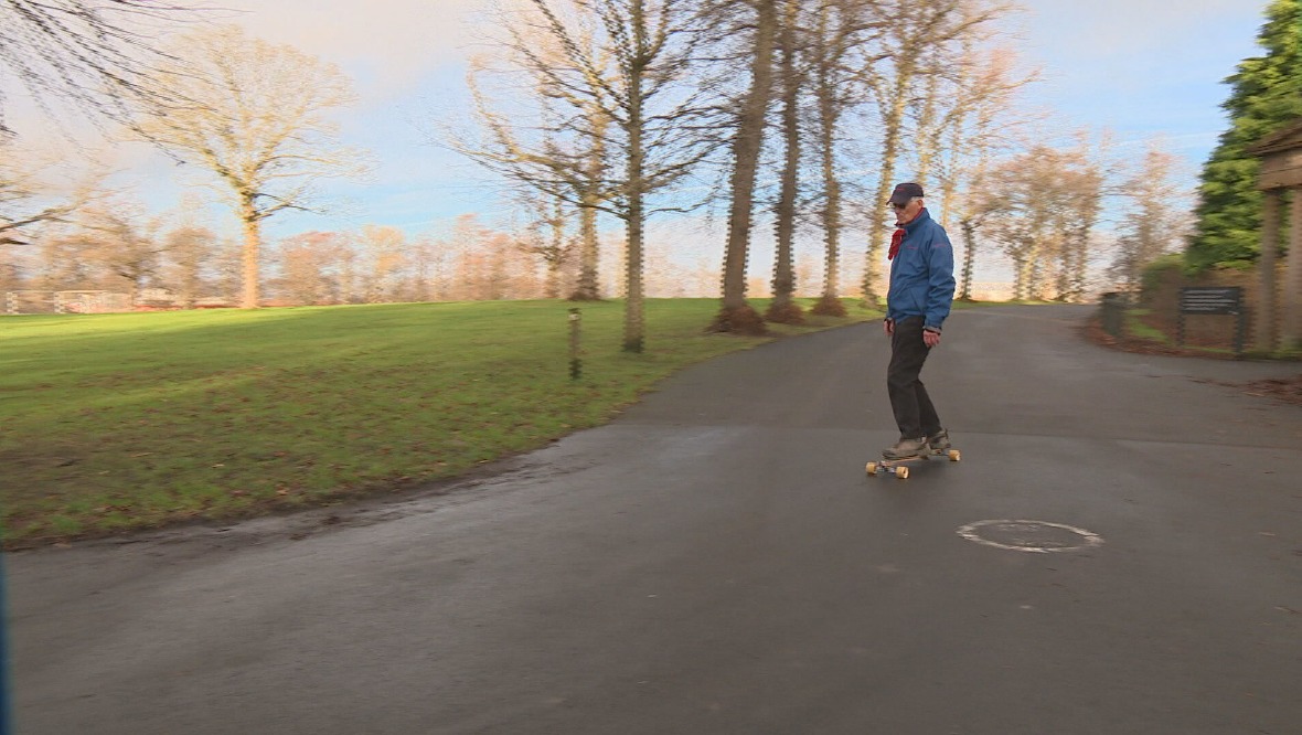 Skating: Don in Bellahouston Park.