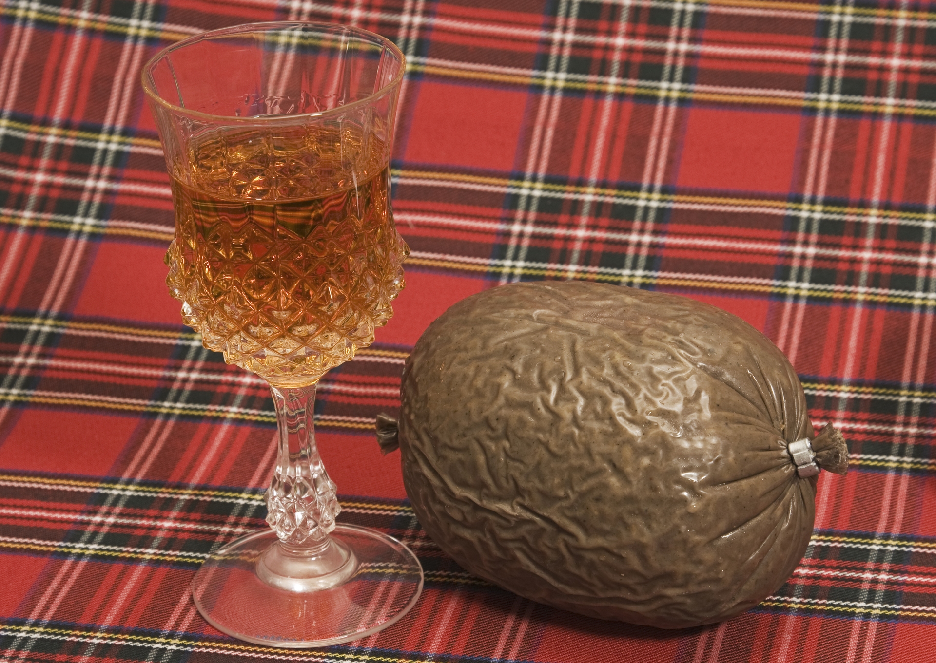 Tartan, whisky and haggis - sterotypically Scottish.