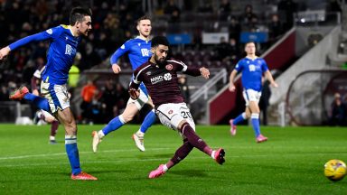 Ginnelly double seals Hearts victory over St Johnstone