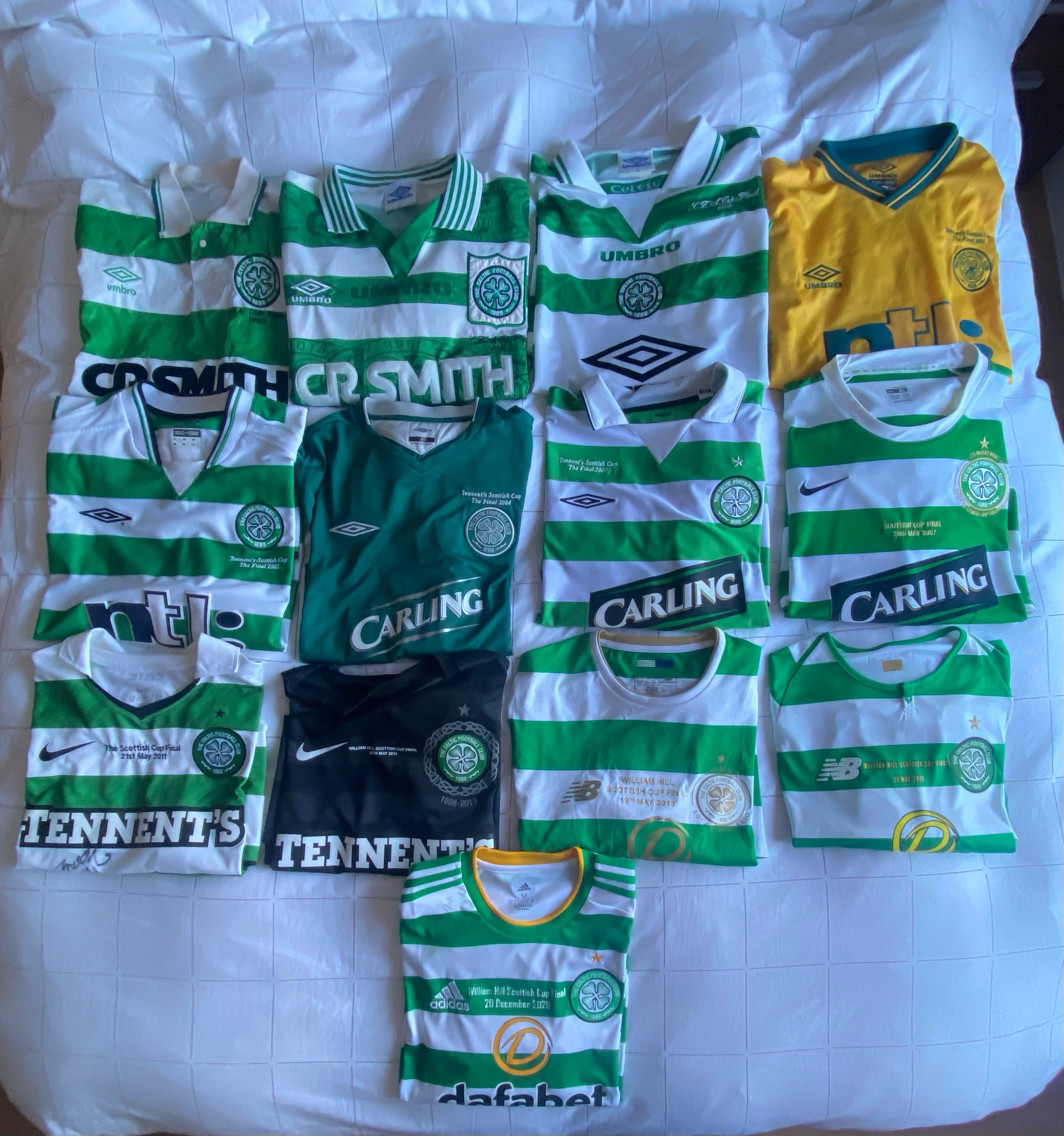 Superfan: Paul has around 140 Celtic tops.