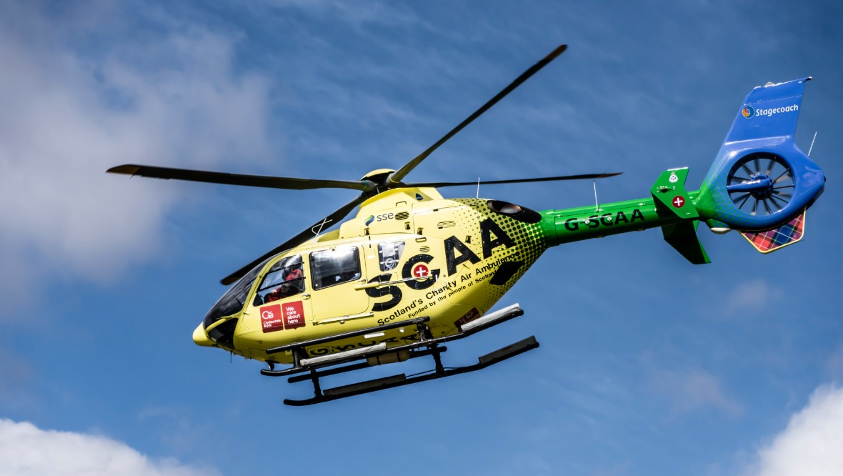 SCAA, Scotland's Charity Air Ambulance.
