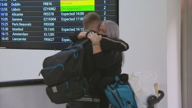Couple reunited after two years as Covid travel rules ease