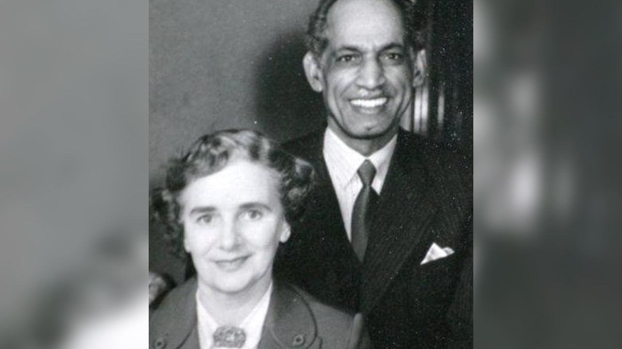 Dr Jainti Dass Saggar with his wife Jean in 1954.